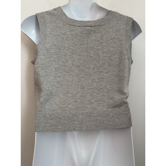 Torrid Women Vest Academia Argyle Sweater Gray Pink Size 1X Preppy Cropped 90s - Picture 3 of 5